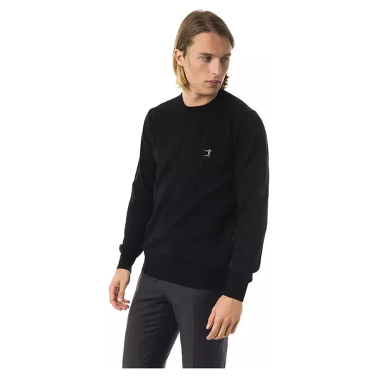 Uominitaliani Embroidered Extrafine Merino Wool Sweater Uominitaliani