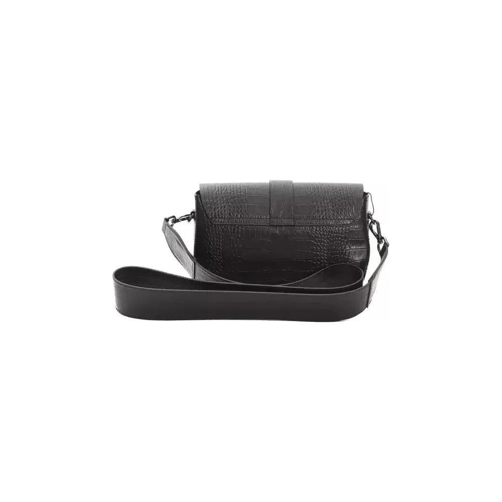 Pompei Donatella Black Leather Women Crossbody
