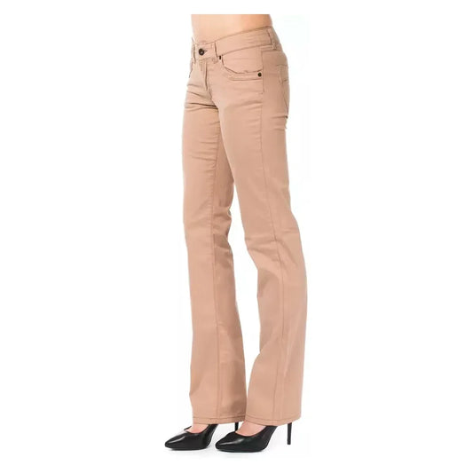 Ungaro Fever Chic Beige Regular Fit Pants for Women Ungaro Fever