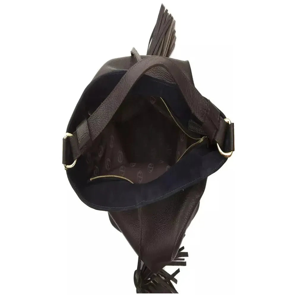 Pompei Donatella Brown Leather Women Shoulder Bag