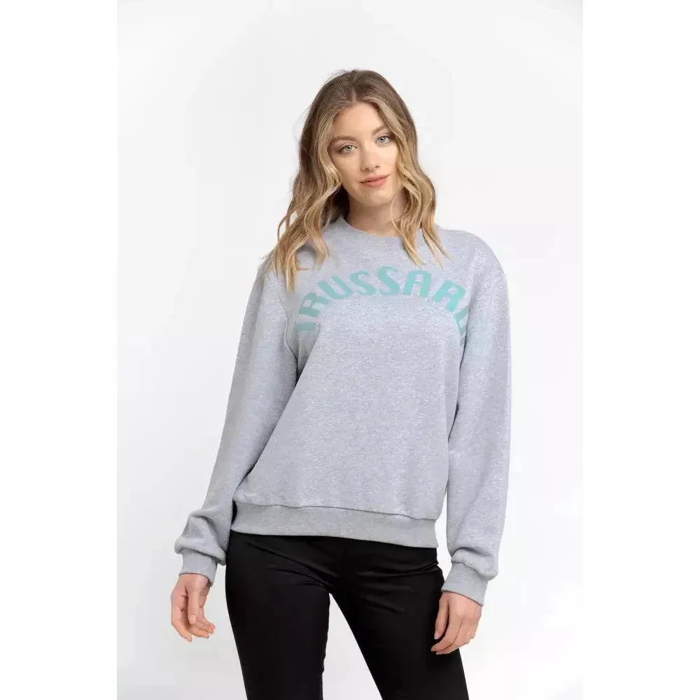 Trussardi Gray Cotton Women Sweater Trussardi