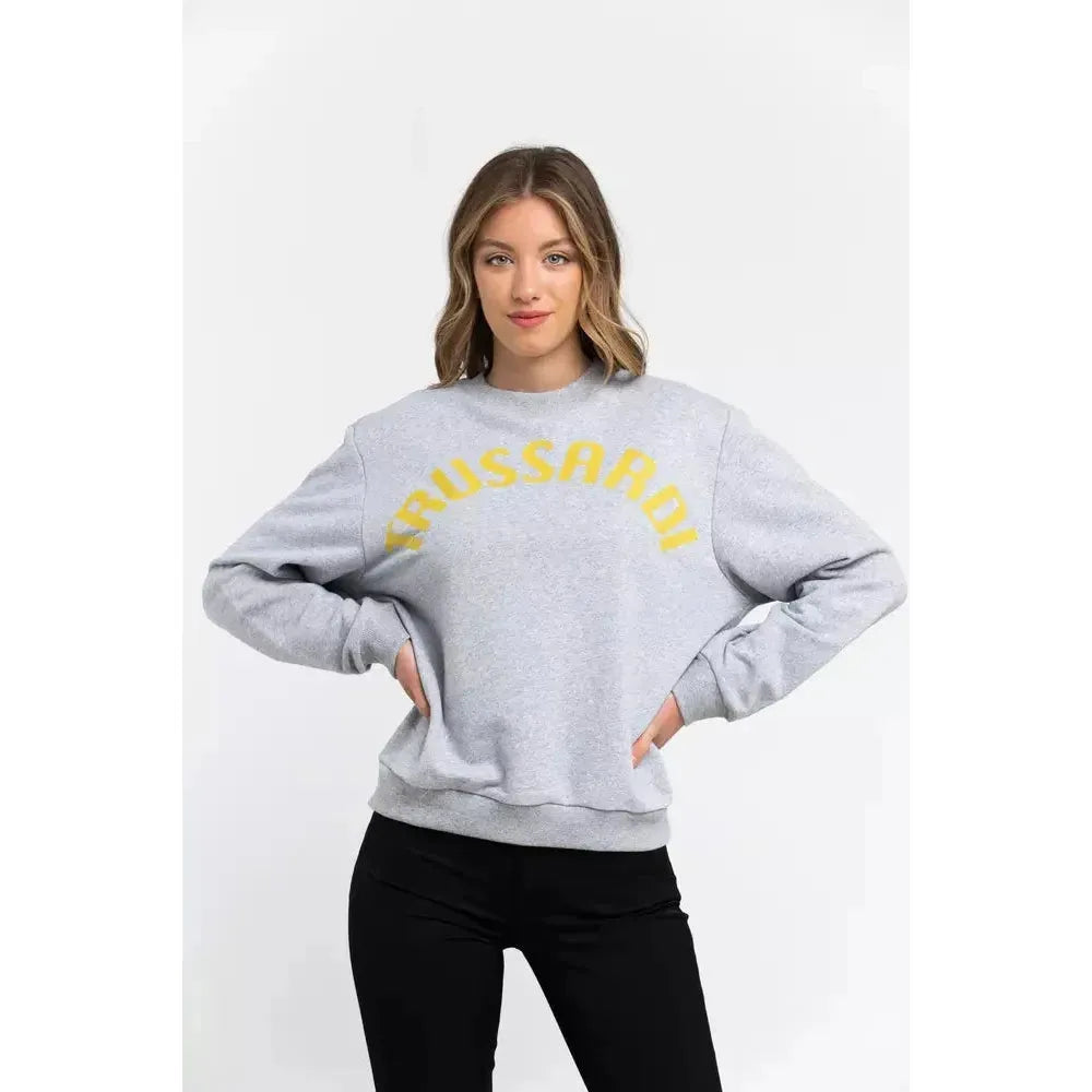 Trussardi Gray Cotton Women Sweater Trussardi