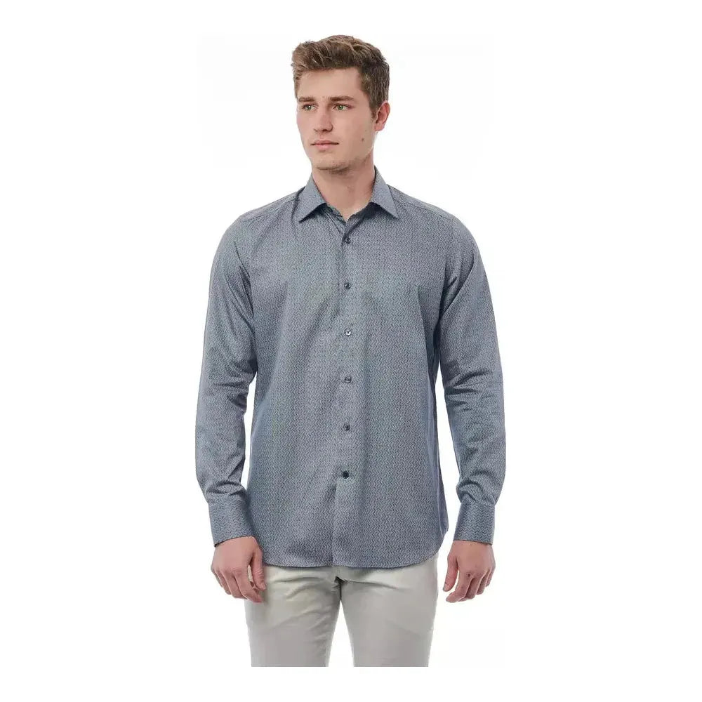 光滑意大利领棉质衬衫