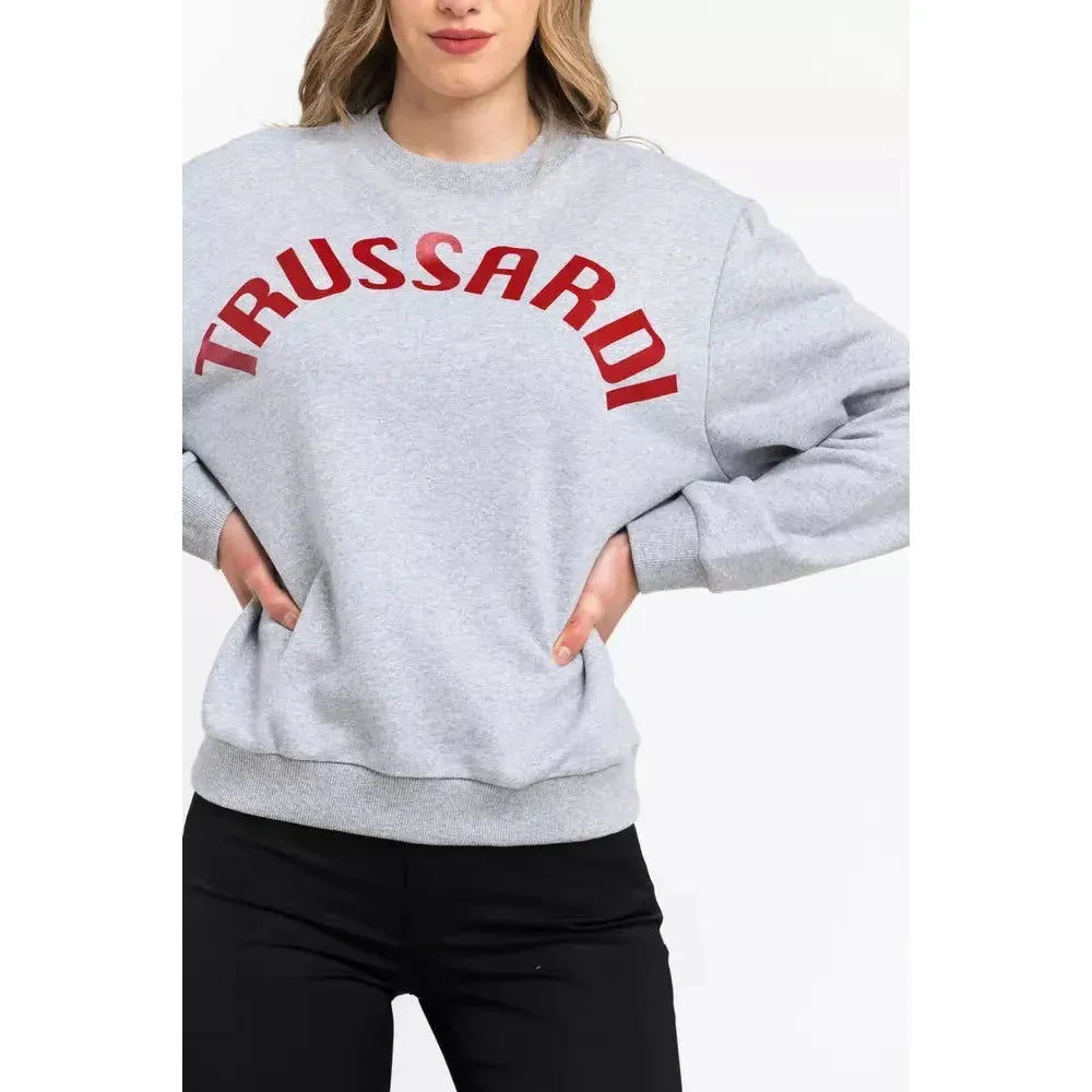 Trussardi Gray Cotton Women Sweater Trussardi