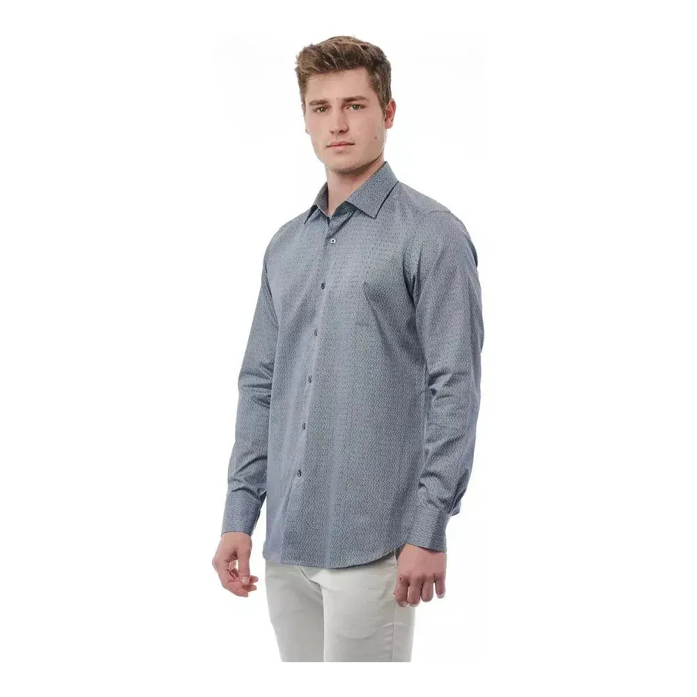 光滑意大利领棉质衬衫