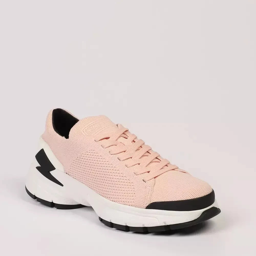 Neil Barrett Pink Textile Men Sneaker Neil Barrett