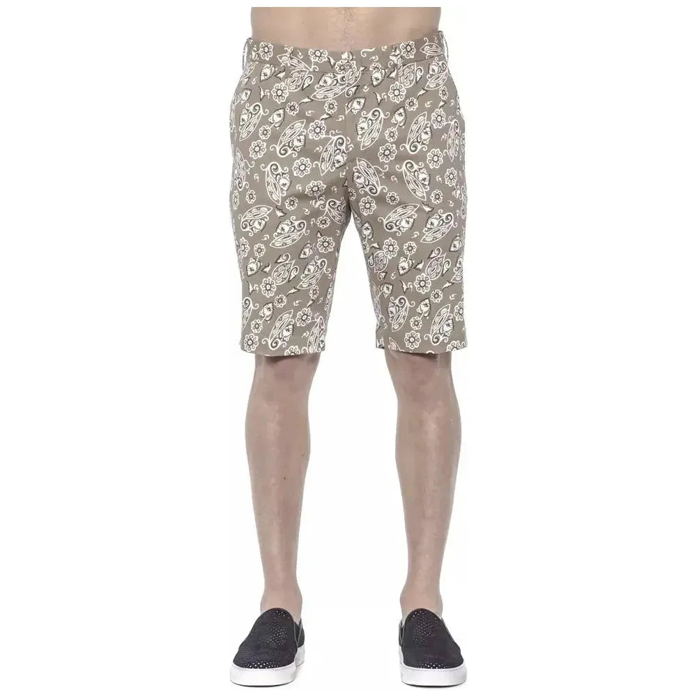 PT Torino Beige Cotton Men Bermuda Shorts