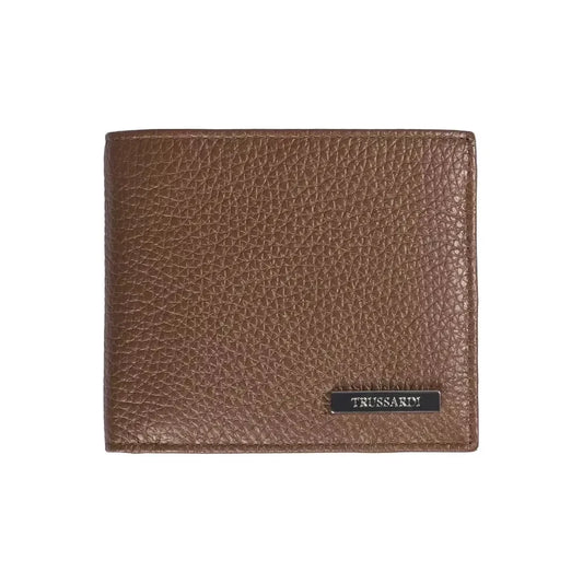 Trussardi Elegant Tumbled Leather Men's Wallet MAN WALLETS Trussardi