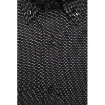Robert Friedman Black Cotton Men's Shirt