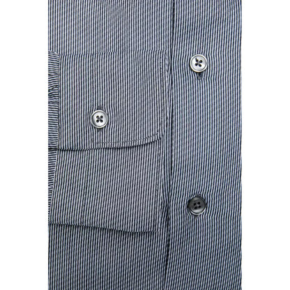Robert Friedman Blue Cotton Men Shirt