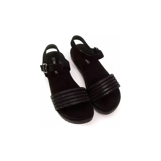 Péché Originel Black Textile Women Sandal Péché Originel