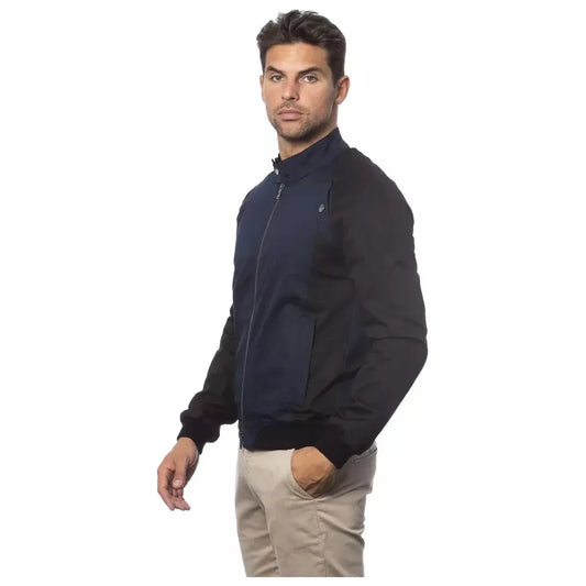 Verri Sleek Blue Bomber Jacket - Men's Couture Coats & Jackets Verri