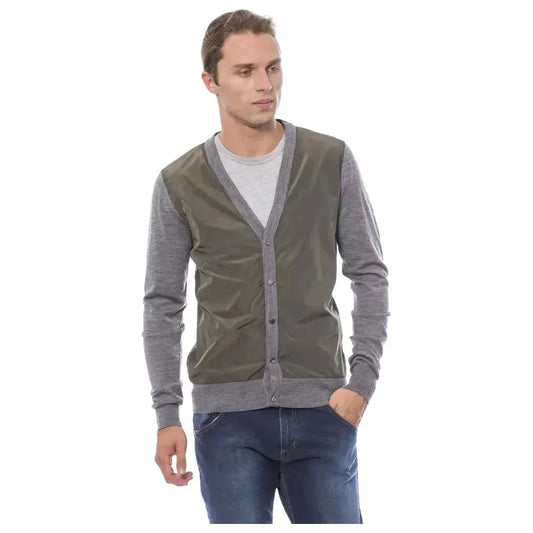 Verri Gray Wool Men's Cardigan Verri