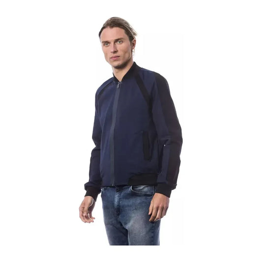 Verri Sleek Blue Bomber Jacket - Tailored Fit Verri