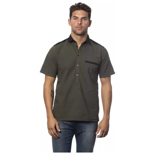 Verri Army Regular Fit Cotton Blend Shirt Verri