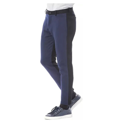 Verri Blue Viscose Men Pant
