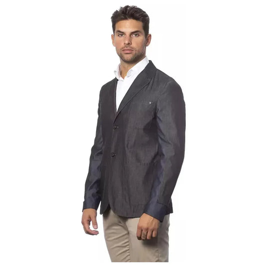 Chic Verri Single-Breasted Gray Blazer Verri