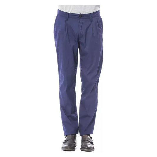 Verri Elegant Slim Fit Chino Pants in Blue Verri