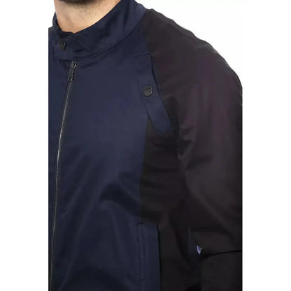 Verri Blue Cotton Men's Bomber Jacket