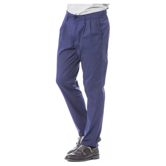 Verri Elegant Slim Fit Chino Pants in Blue Verri