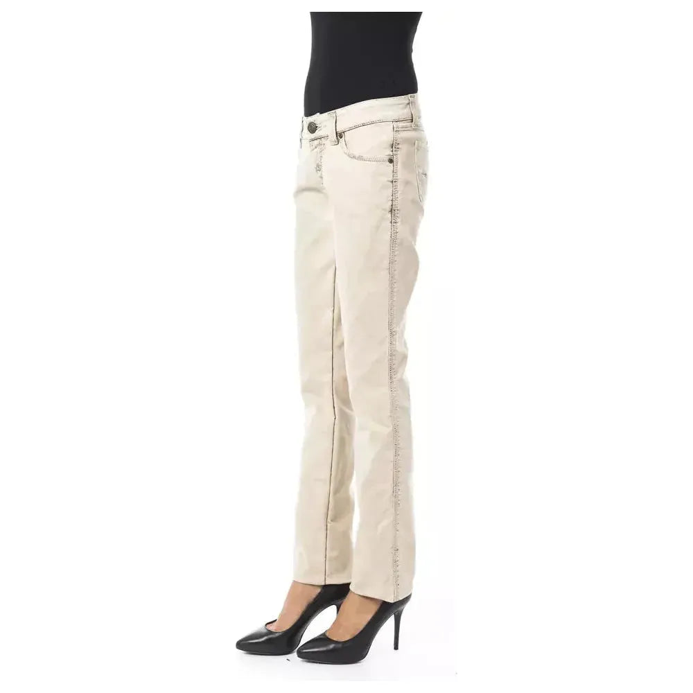 BYBLOS Beige Cotton Women Jeans BYBLOS