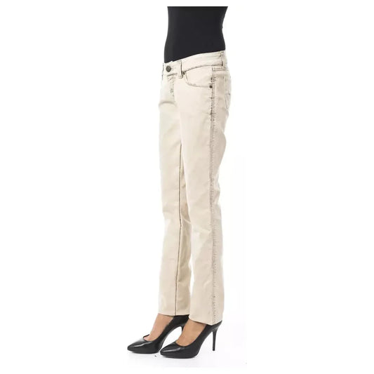 BYBLOS Chic Beige Slim Fit Artisanal Jeans BYBLOS