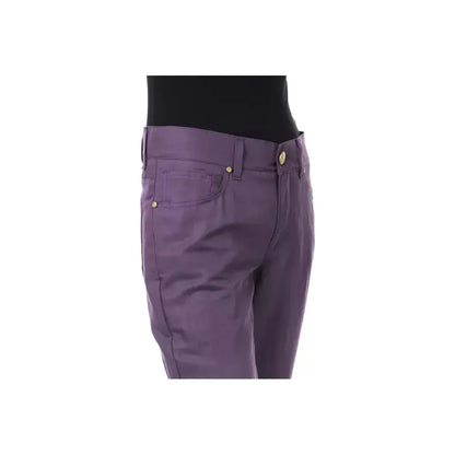 BYBLOS Purple Cotton Women Pant