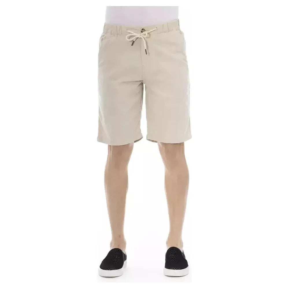 Baldinini Trend Beige Cotton Men Bermuda Short Baldinini Trend