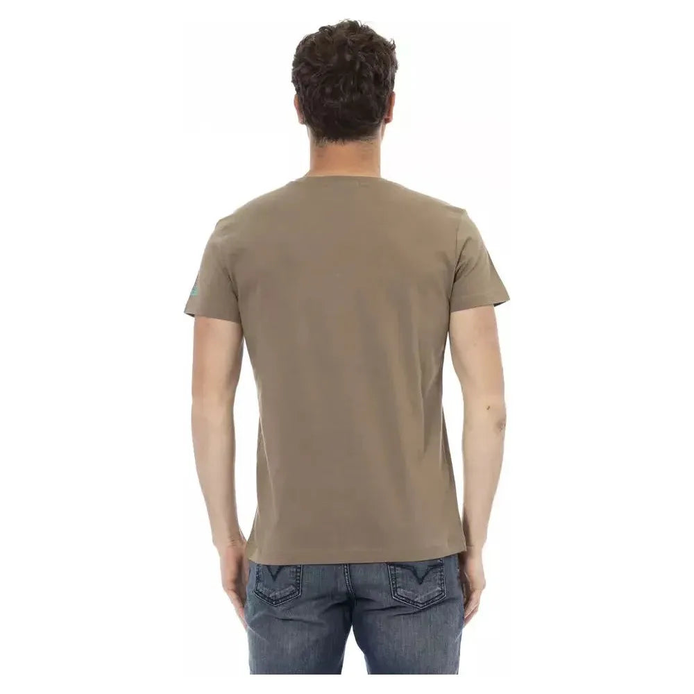 Trussardi Action Brown Cotton Men T-Shirt