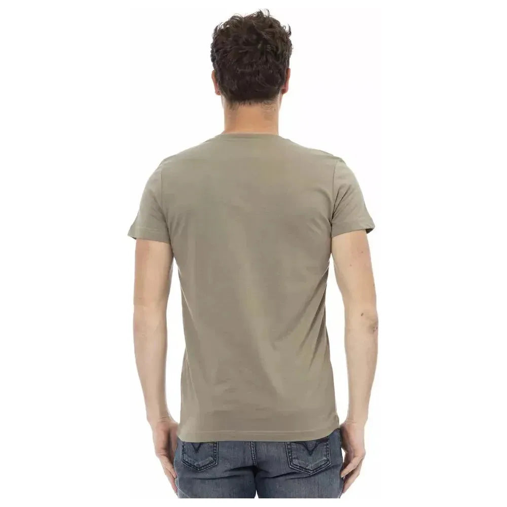 Trussardi Action Brown Cotton Men's T-Shirt Trussardi Action