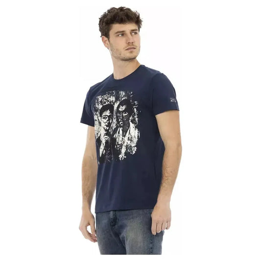 Trussardi Action Blue Cotton Men T-Shirt Trussardi Action