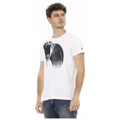 Trussardi Action White Cotton Men T-Shirt