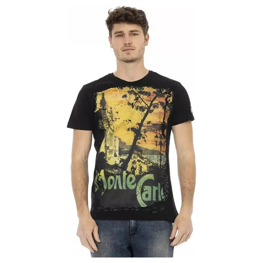 Trussardi Action Black Cotton Men T-Shirt
