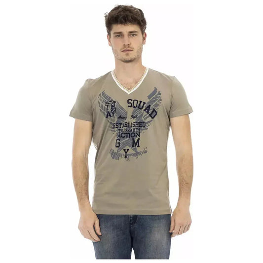 Trussardi Action Green Cotton Men T-Shirt