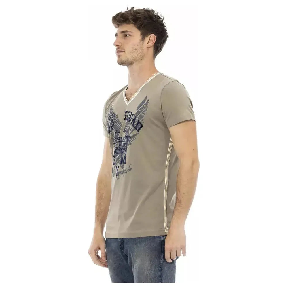 Trussardi Action Green Cotton Men T-Shirt