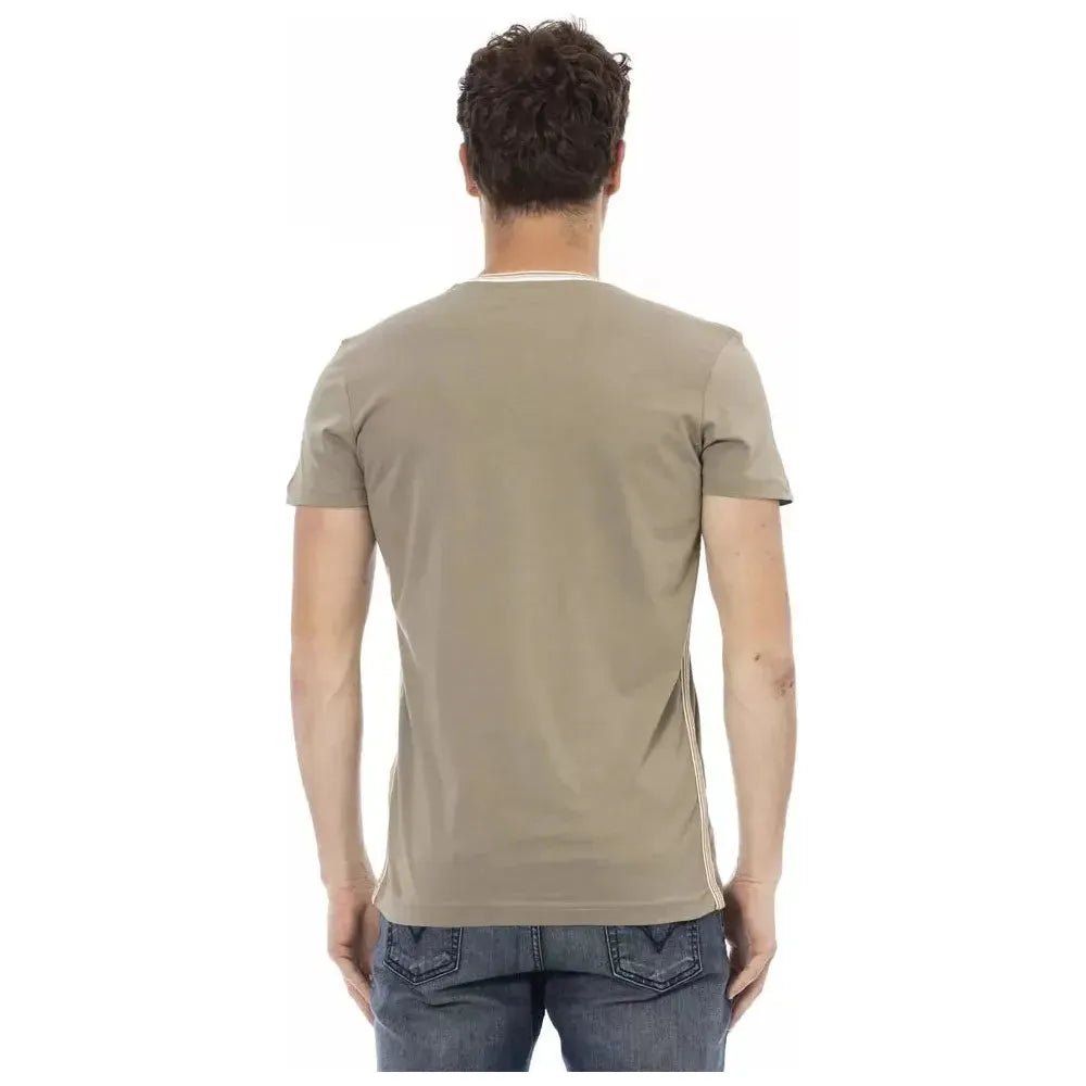 Trussardi Action Green Cotton Men T-Shirt