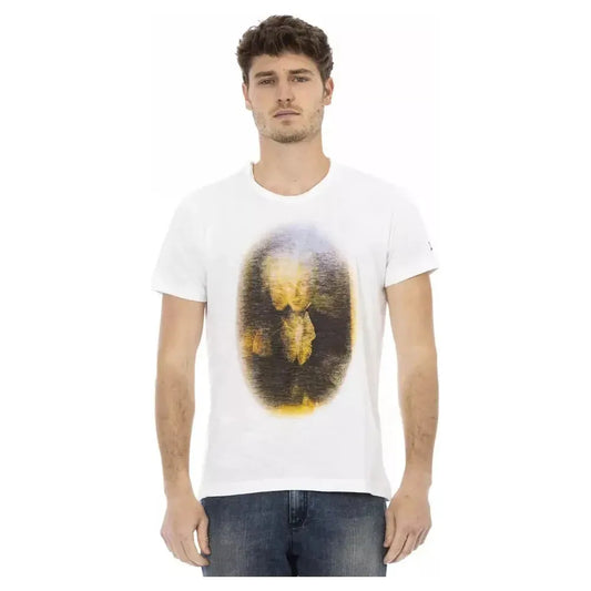 Trussardi Action White Cotton Men T-Shirt Trussardi Action