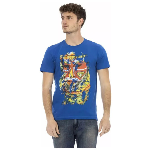 Trussardi Action Blue Cotton Men T-Shirt Trussardi Action