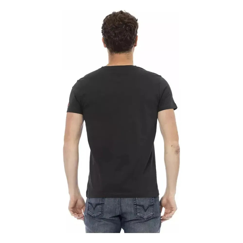 Trussardi Action Black Cotton Men T-Shirt