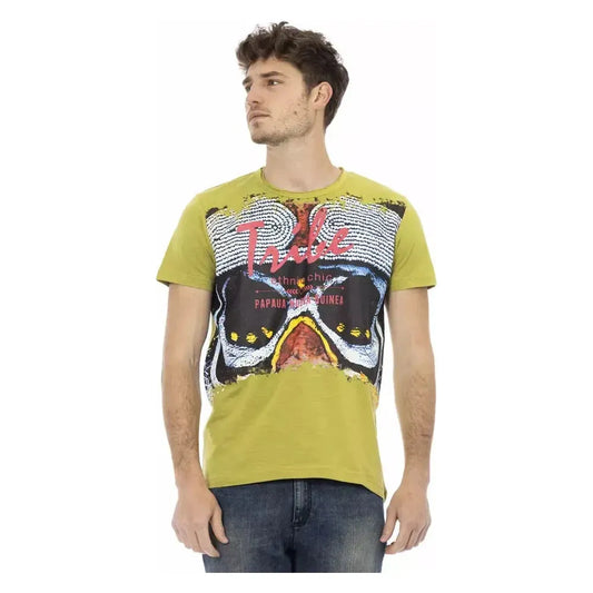 Trussardi Action Green Cotton Men T-Shirt