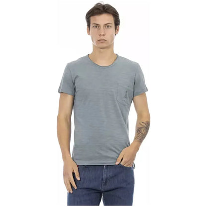 Trussardi Action Gray Cotton Men T-Shirt