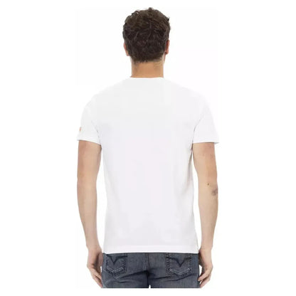 Trussardi Action White Cotton Men T-Shirt
