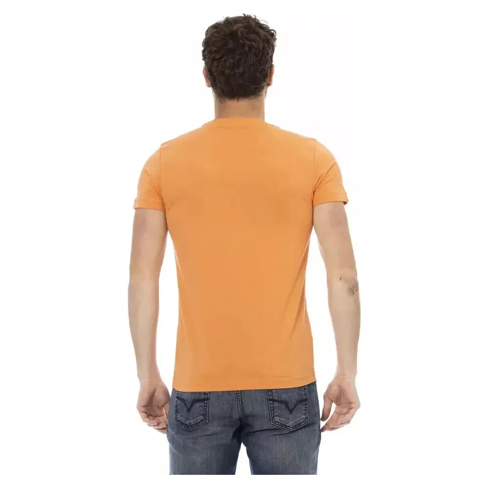 Trussardi Action Orange Cotton Men T-Shirt Trussardi Action