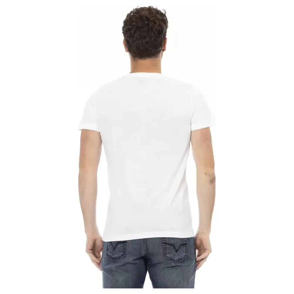 Trussardi Action White Cotton Men TShirt Trussardi Action