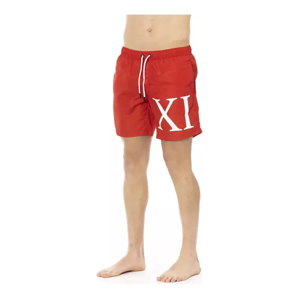 Bikkembergs Red Polyester Men Swim Short