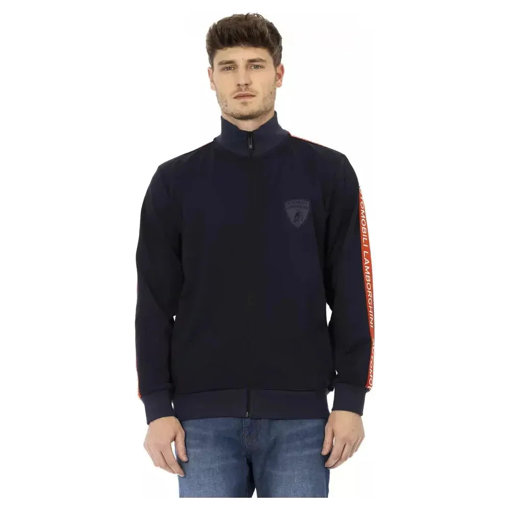 Automobili Lamborghini Blue Polyester Men Sweatshirt