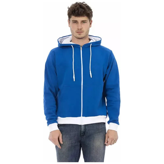 Baldinini Trend Blue Wool Men Sweater Baldinini Trend