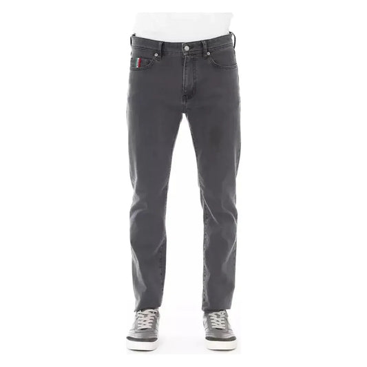 Baldinini Trend Gray Cotton Men Jeans Baldinini Trend