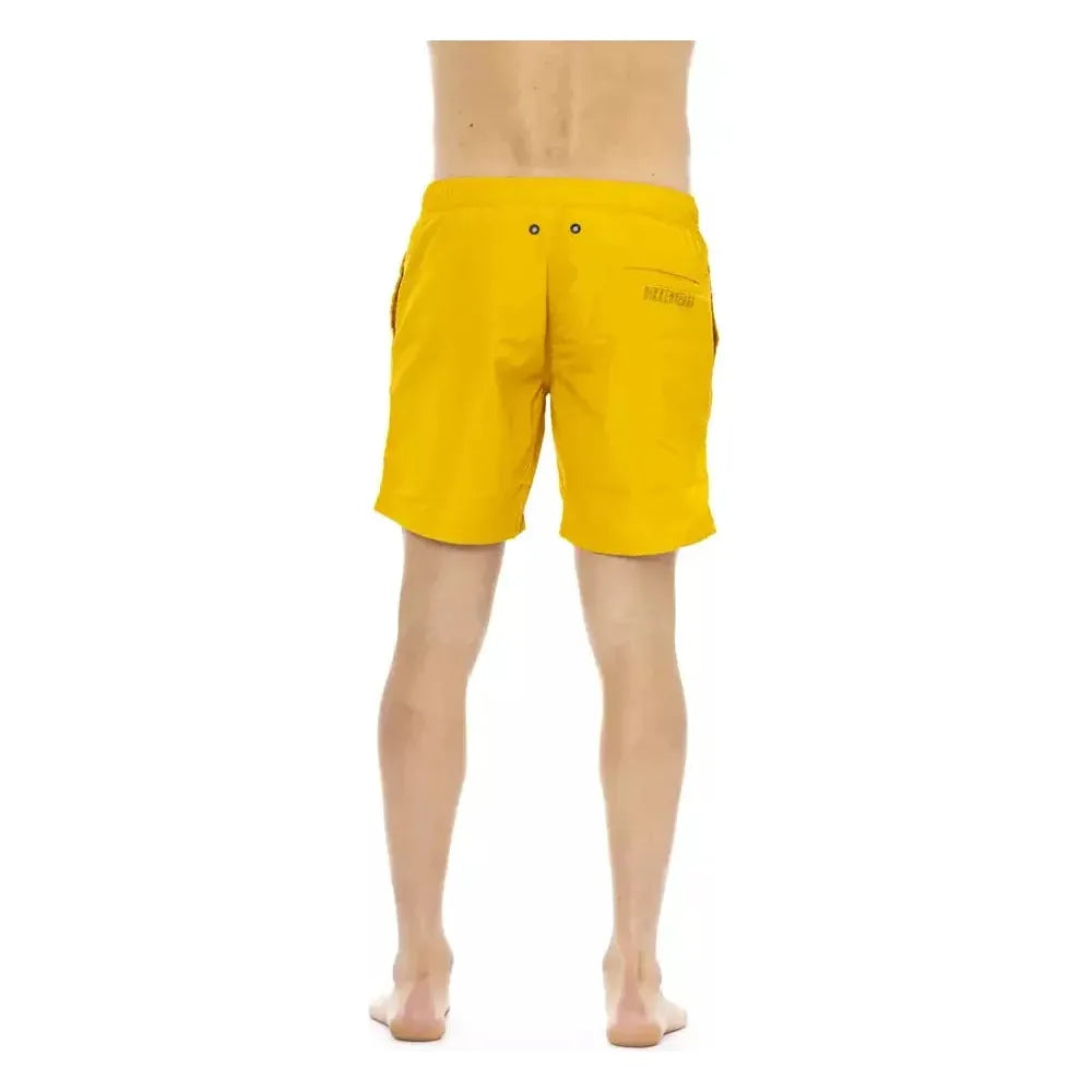 Bikkembergs Yellow Polyester Men Swim Short