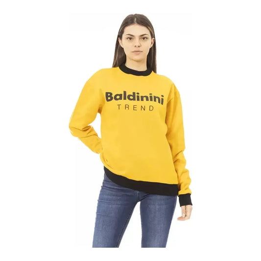 Baldinini Trend Yellow Cotton Women Sweater Baldinini Trend